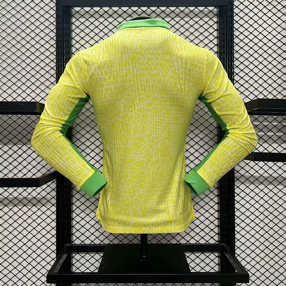 2024 Brazil Home Player Version Long Sleeves Soccer Jerseys Yupoo 1