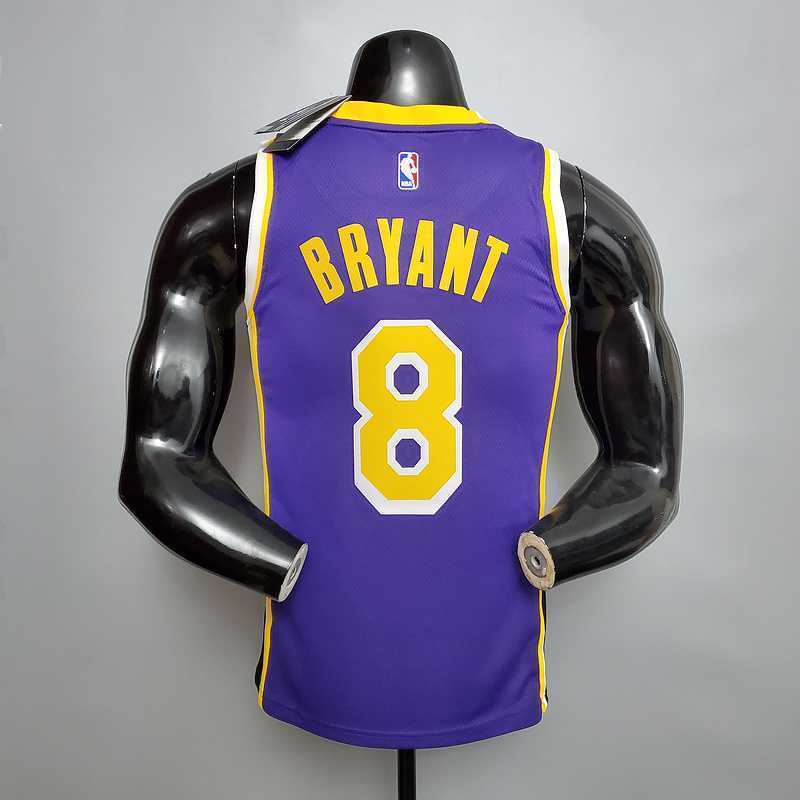New Lakers Jordan Bryant #8 Theme Purple Round Neck 6