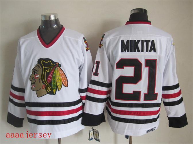 Chicago Blackhawks retro ice hockey jersey M-3XL 芝加哥黑鹰队复古冰球服 1