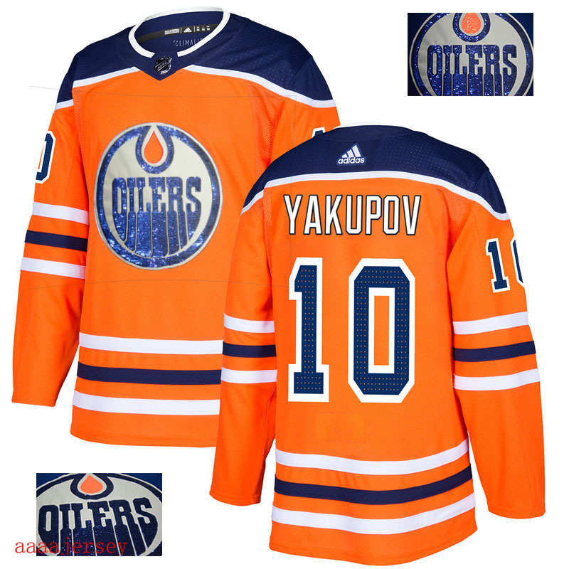 2018 Edmonton Oilers ice hockey jersey M-3XL 埃德蒙顿油人队时尚亮片款冰球服 18