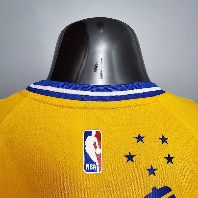 Tram version WIGGINS#22 Golden State Warriors yellow 4