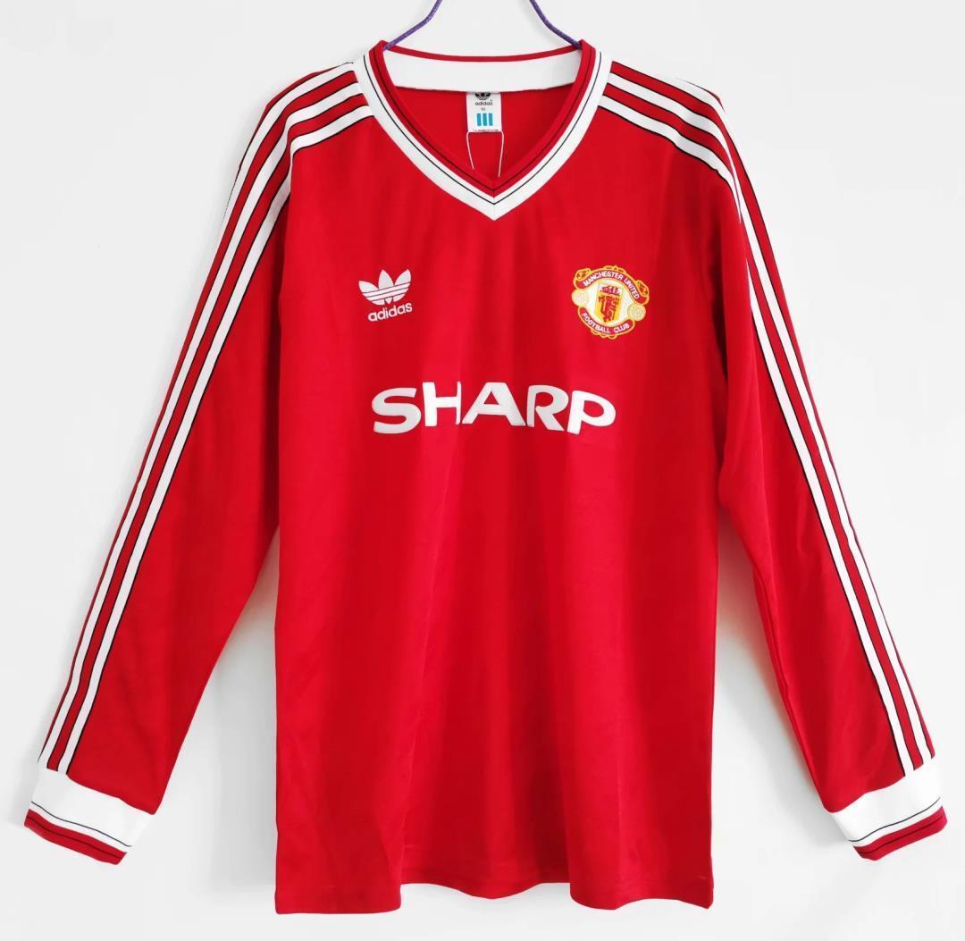 86-88 Manchester United home long sleeve