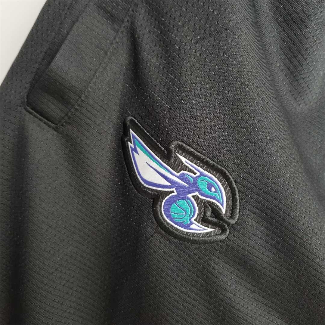 2022 Charlotte Hornets NBA US Training Shorts Black 4