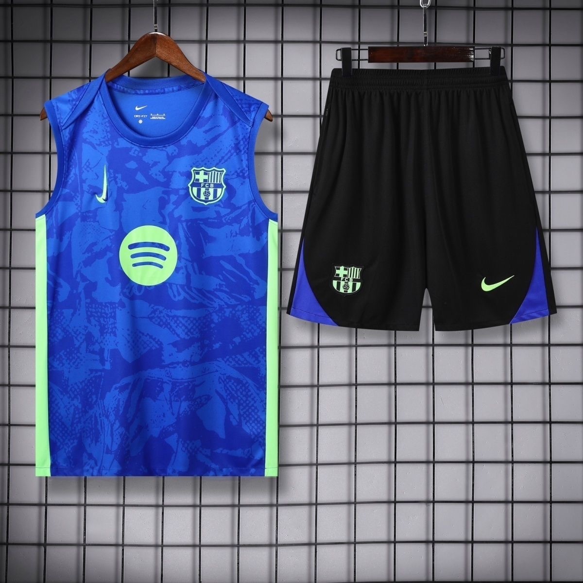 25-26 Barcelona Blue Training Kit Football Vest Suits