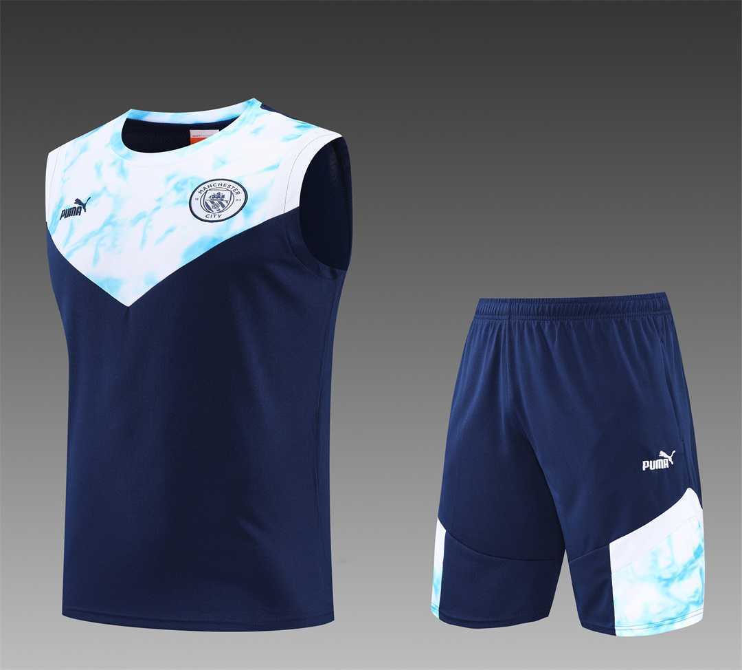22-23 Manchester City vest training suit kit Royal Blue
