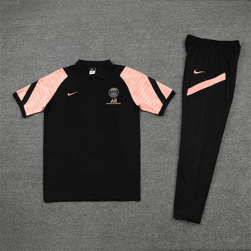 Polo PSG black pink-sleeves 11