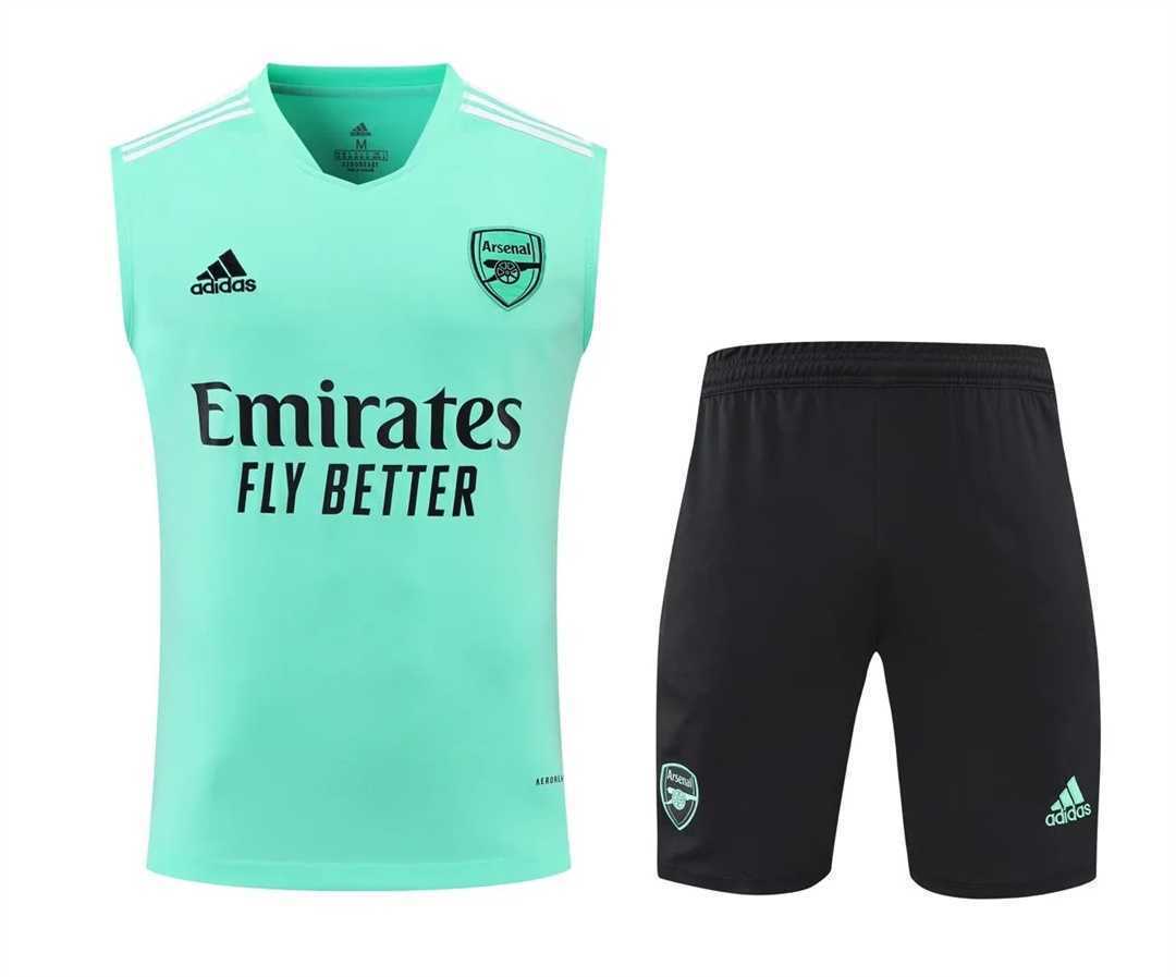21-22 Arsenal vest training suit kit green 7