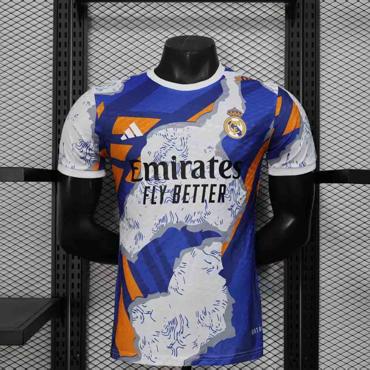 25-26 Real Madrid Blue Orange Special Edition Player Version Shirt AAAAJersey Supply Yupoo