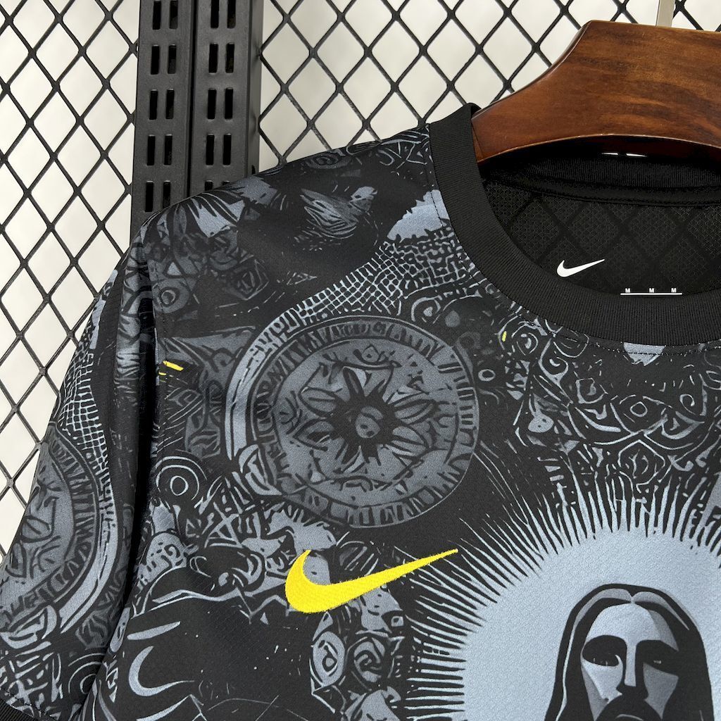 2024 Brazil Christ x Stussy Special Edition Kit Soccer T-Shirts AAAAJersey Dropship Yupoo 4