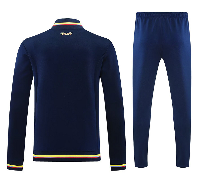 25-26 Colombia 100th Navy Football Tracksuit Long Jacket Suits 2