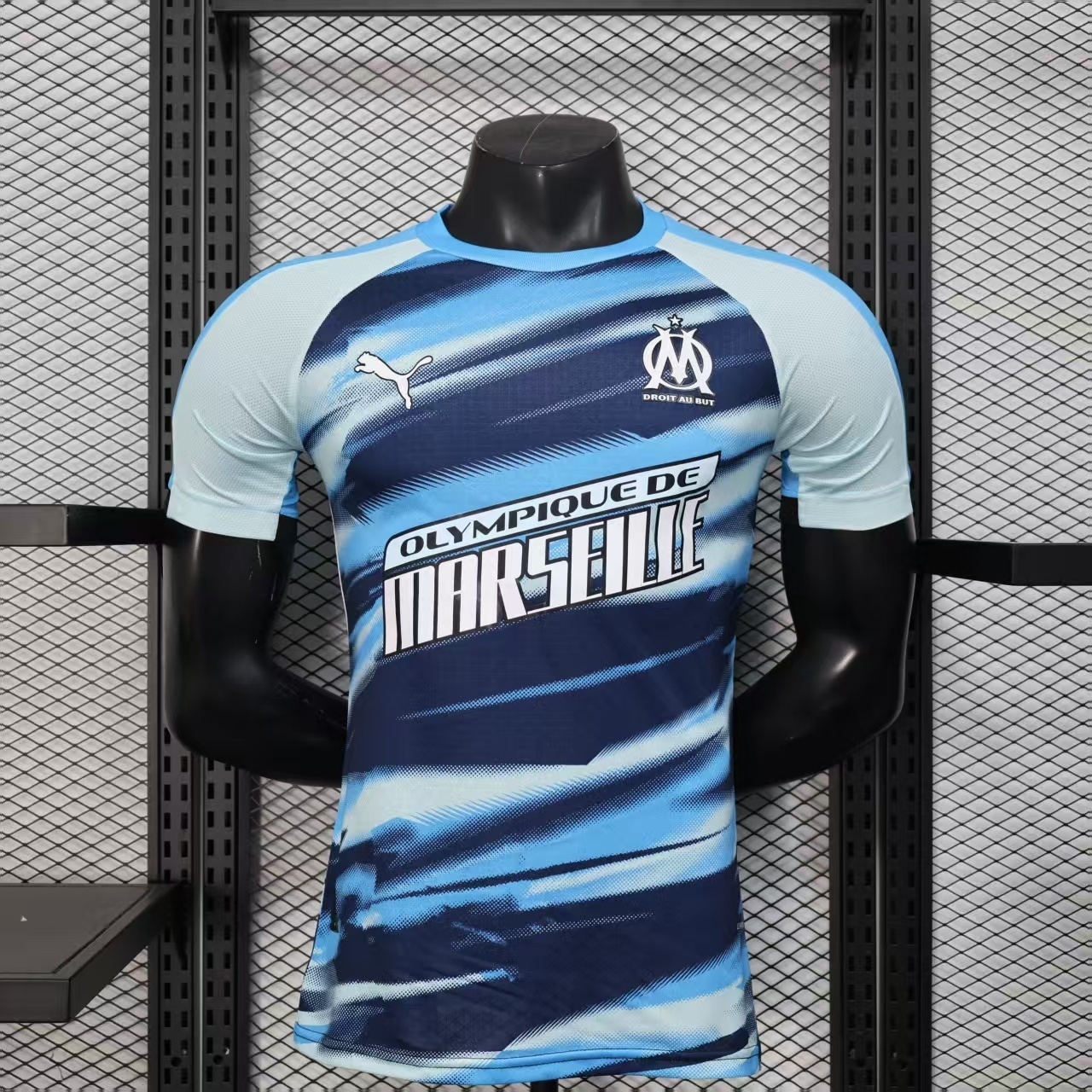 25-26 Marseille blue training jersey Kit Player Version Shirt AAAAJersey Supply Yupoo