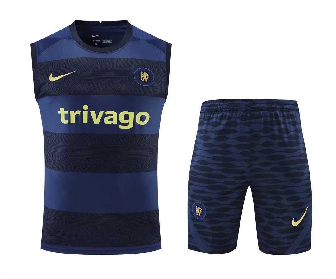 22-23 Chelsea vest training suit kit royal blue 10