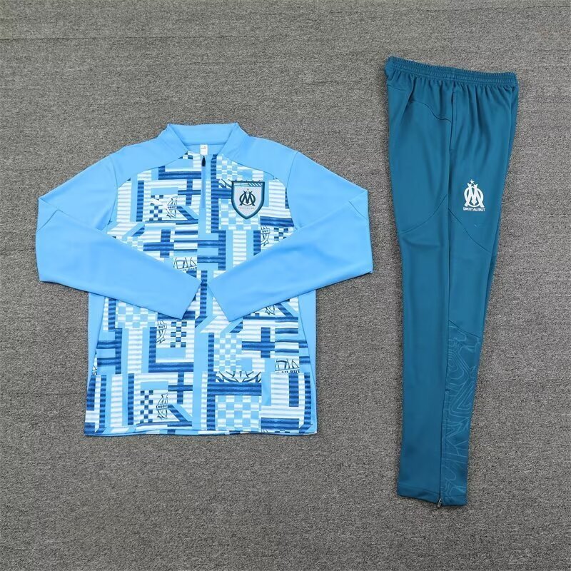 24-25 Marseille Long Sleeve Training Suit Football Shirts 1