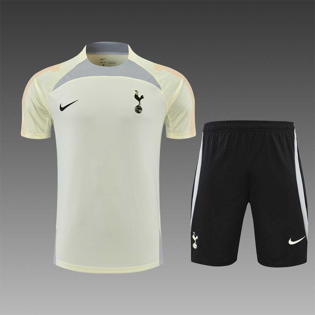22-23 Tottenham Hotspur training suit short sleeve kit Beige 19