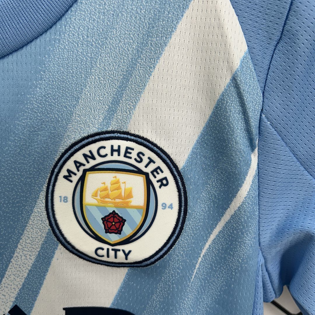 25-26 Manchester City Home Kid Kits Youth Apparels AAAAJersey Supply Yupoo 7