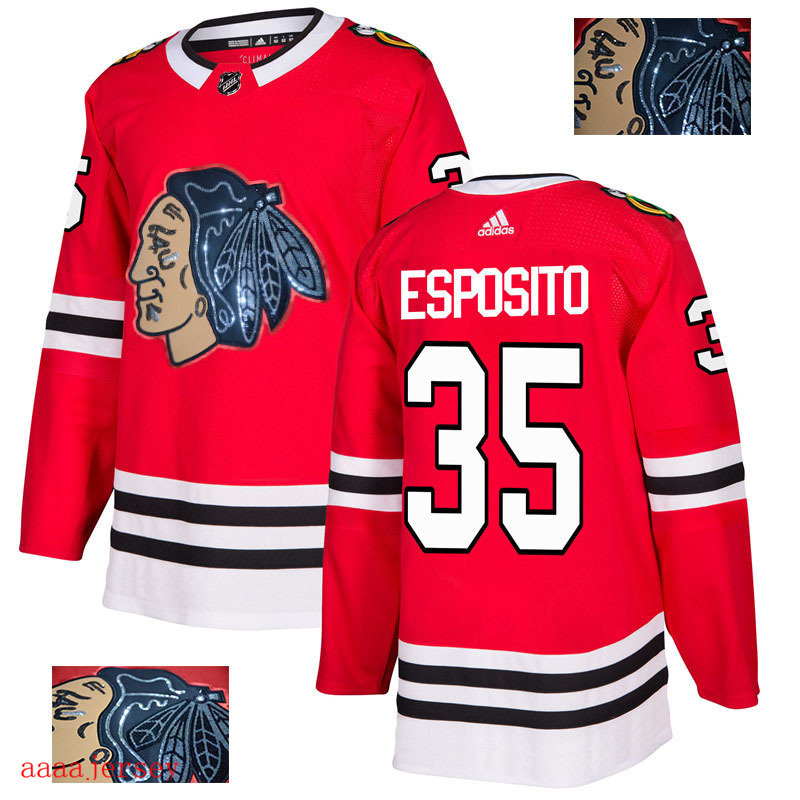 2018 Chicago Blackhawks ice hockey jersey M-3XL 芝加哥黑鹰队时尚亮片款冰球服 4