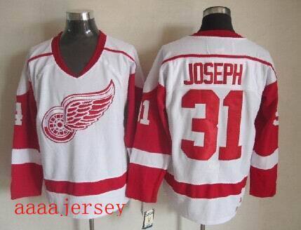 Red Wings retro ice hockey jersey M-3XL 底特律红翼队复古冰球服 4