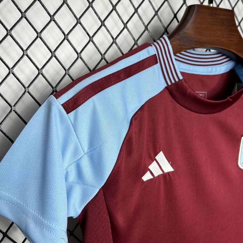 24-25 Aston Villa Home Kid Kits Youth Apparels Football AAAAJersey Yupoo 3
