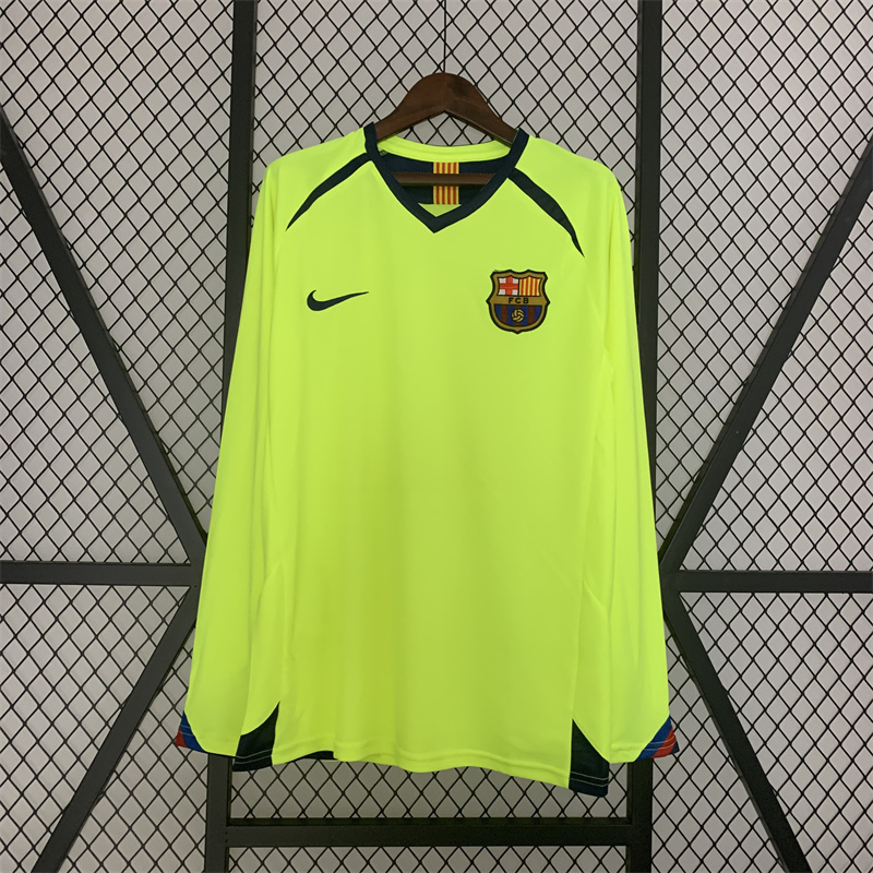 05-06 Barcelona away long sleeve retro jersye