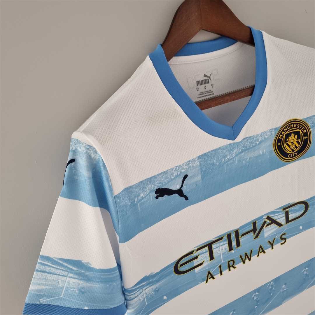 22-23 Manchester City commemorative white blue 10