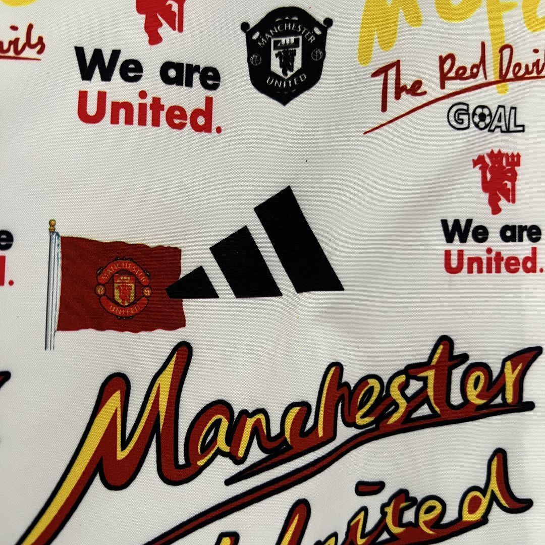 23-24 Manchester United Reversible Windbreaker Black&White Double-Sides Jacket Best Jerseys Yup 4