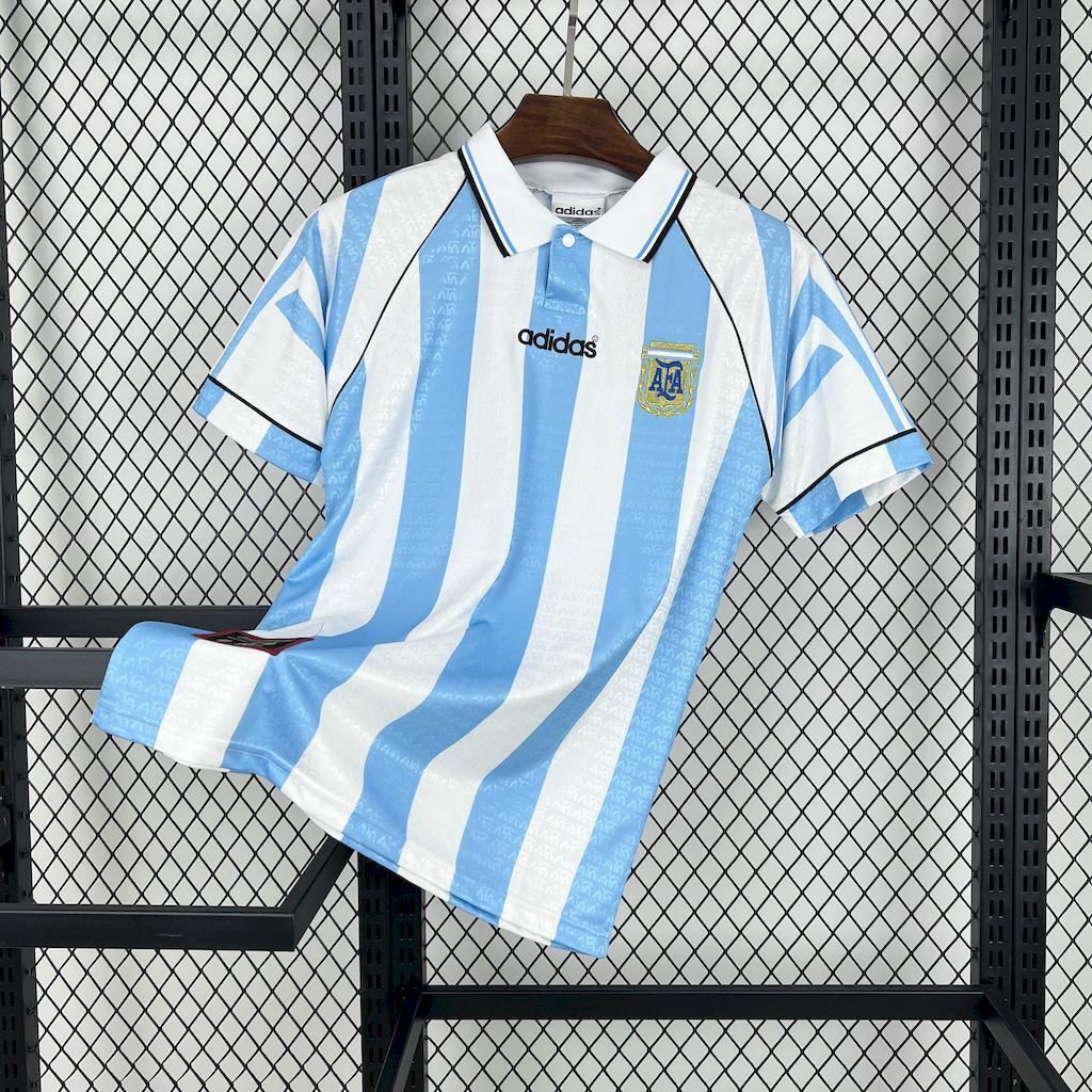 1996 Argentina Home Retro Kit Vintage Shirt AAAAJersey Supplier Yupoo