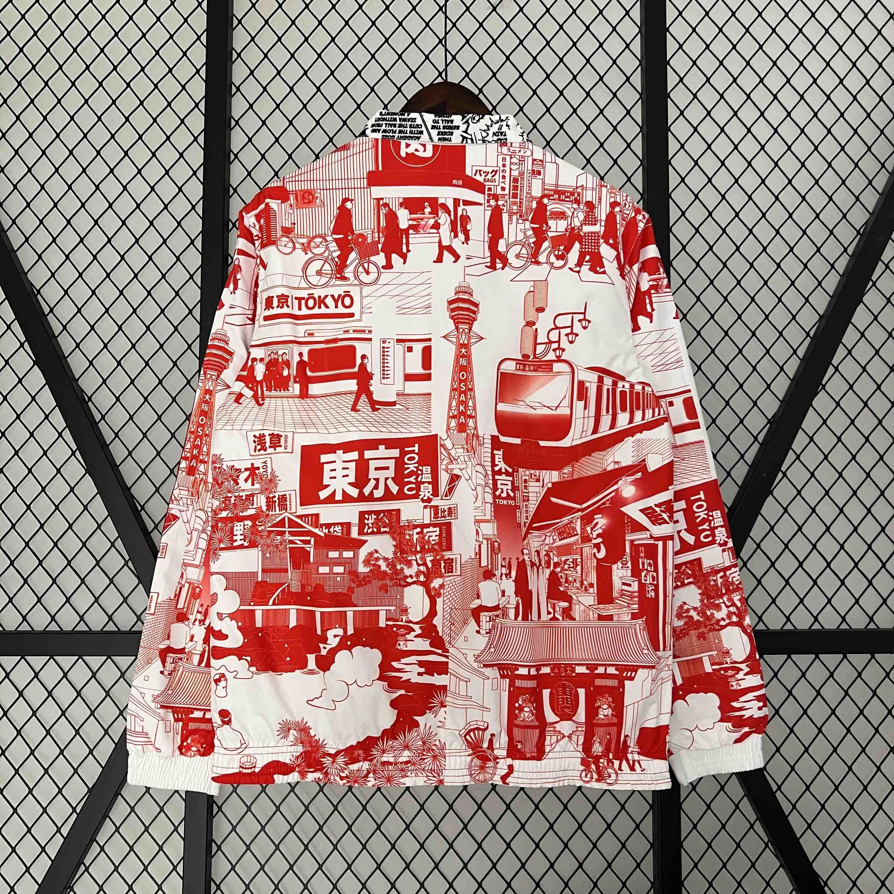 2024 Japan Reversible Windbreaker Gray&Red Special Edition Style Double-Sides Jacket For Sale 5