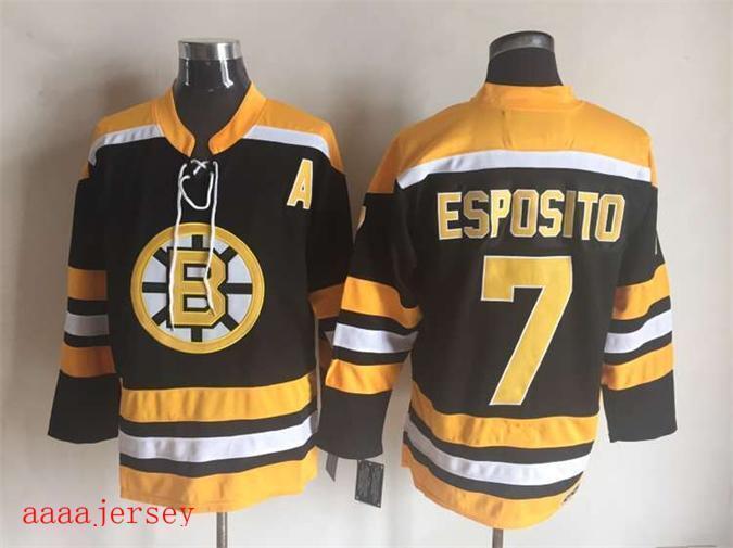 Boston Bruins retro ice hockey jersey M-3XL 波士顿棕熊队复古冰球服 5