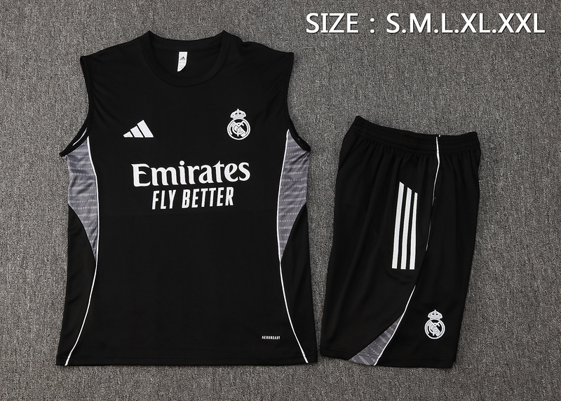 25-26 Real Madrid Black Training Vest Soccer AAAAJersey Yupoo S-2XL 3