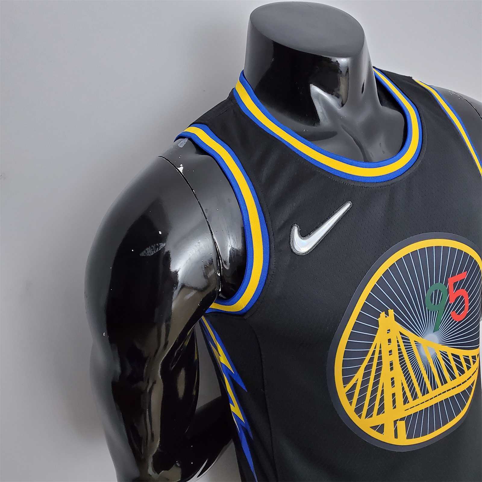 2022 75th Anniversary Golden State Warriors TOSCANO#95 Mexico Edition Black NBA Jersey 6