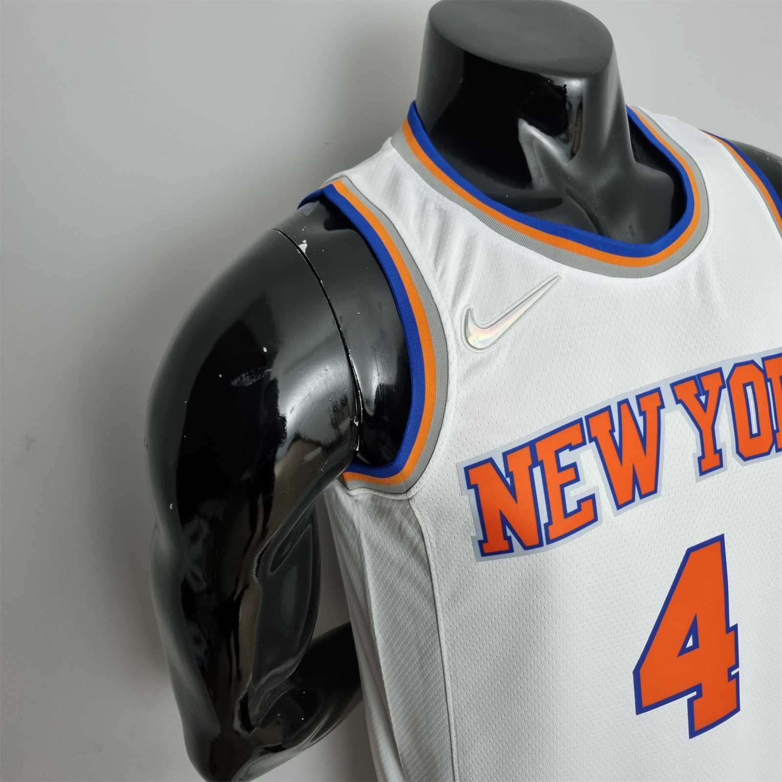 75th Anniversary Ross #4 New York Knicks White NBA Jersey 8