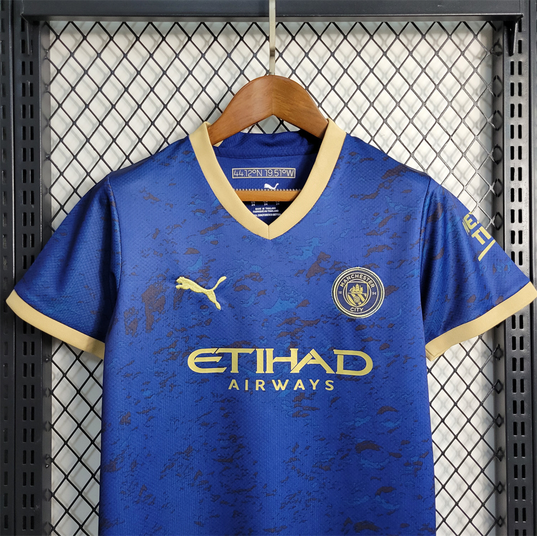 23-24 Manchester City Blue Special Edition kids kit 11