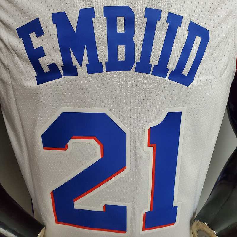 Embiid #21 Detroit Pistons white 5