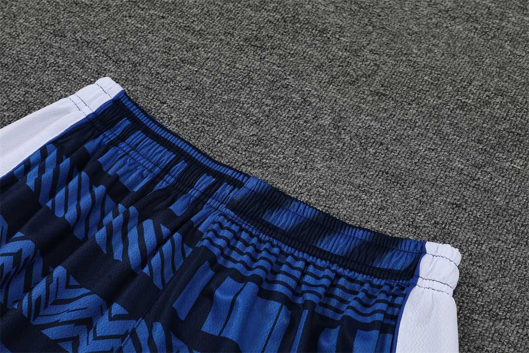 22-23 Marseille training suit short sleeve kit white blue 15