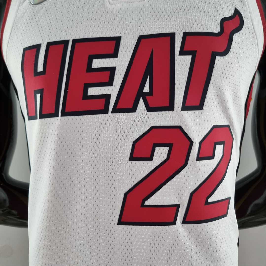 75th Anniversary Miami Heat BUTLER#22 White NBA Jersey 2