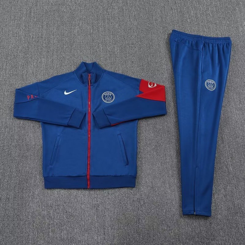 25-26 PSG Navy Football Tracksuits Long Jacket Suits 2