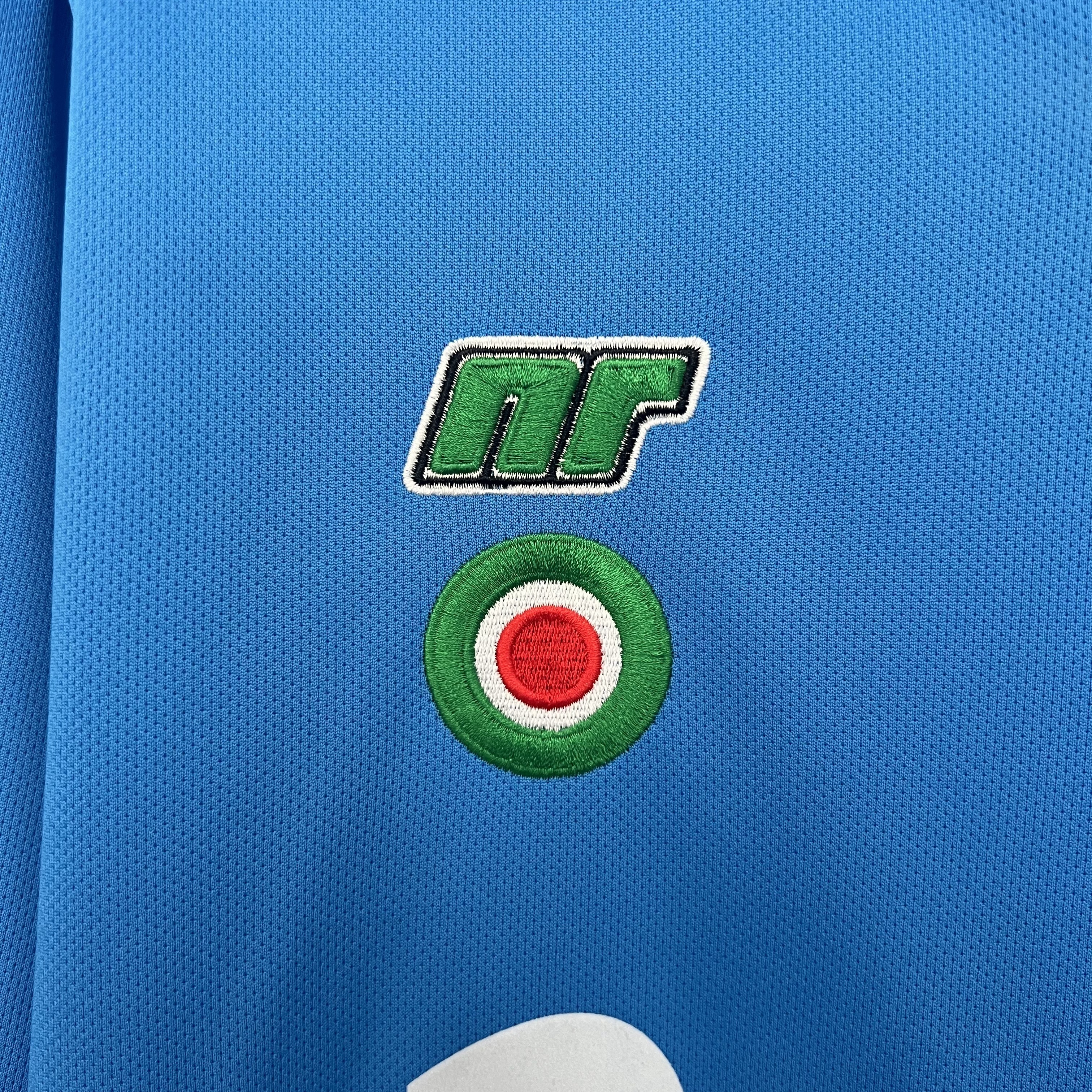 87-88 Napoli Home Retro Kit Vintage Long Sleeve Shirt AAAAJersey Dropship Yupoo 2