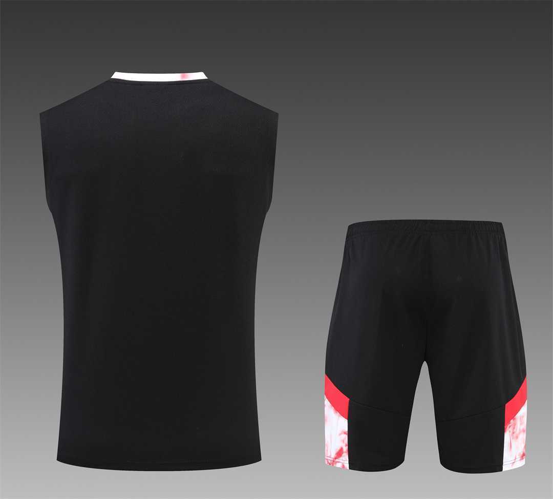 22-23 AC Milan vest training suit kit black red 10