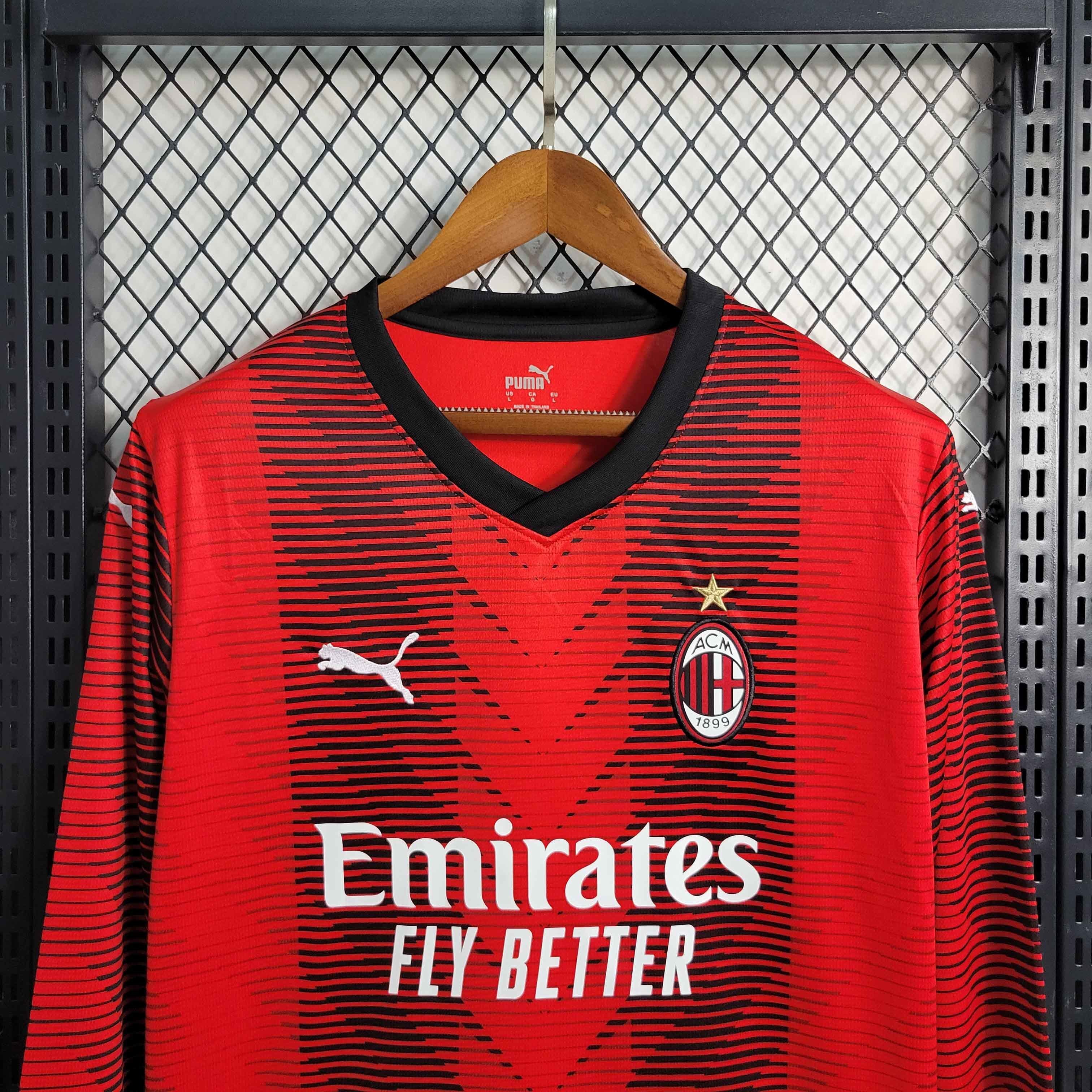 23-24 Long Sleeve AC Milan Home S-XXL 9