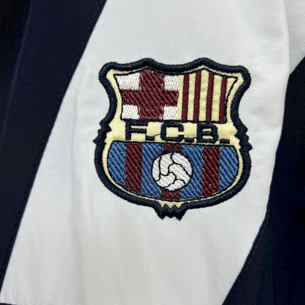 25-26 Barcelona x Kappa OG Style Navy Windbreaker Jacket AAAAJersey Supplier Yupoo 6