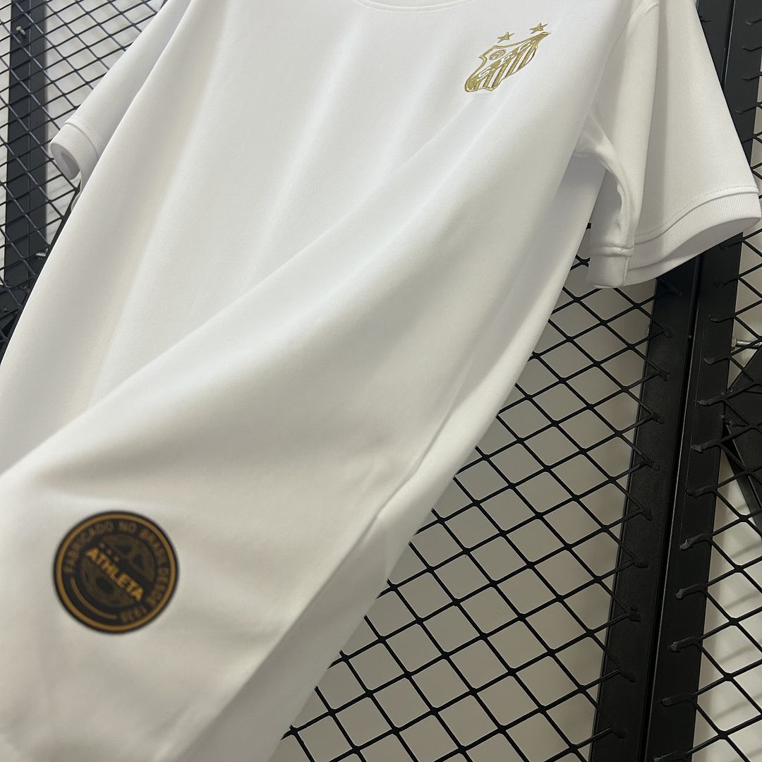 25-26 Santos Pelé White Kit Soccer T-Shirt AAAAJersey Dropship Yupoo 4