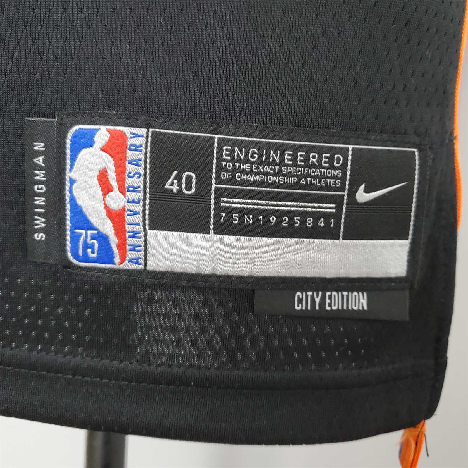 2022 Season Walker #8 Knicks Urban Edition Black NBA Jersey 5