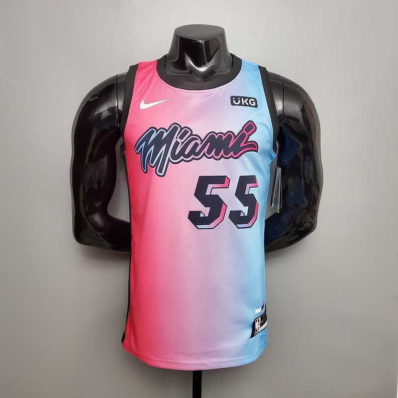 New Miami Heat ROBINSON #55 City Edition Pink Blue Gradient Color