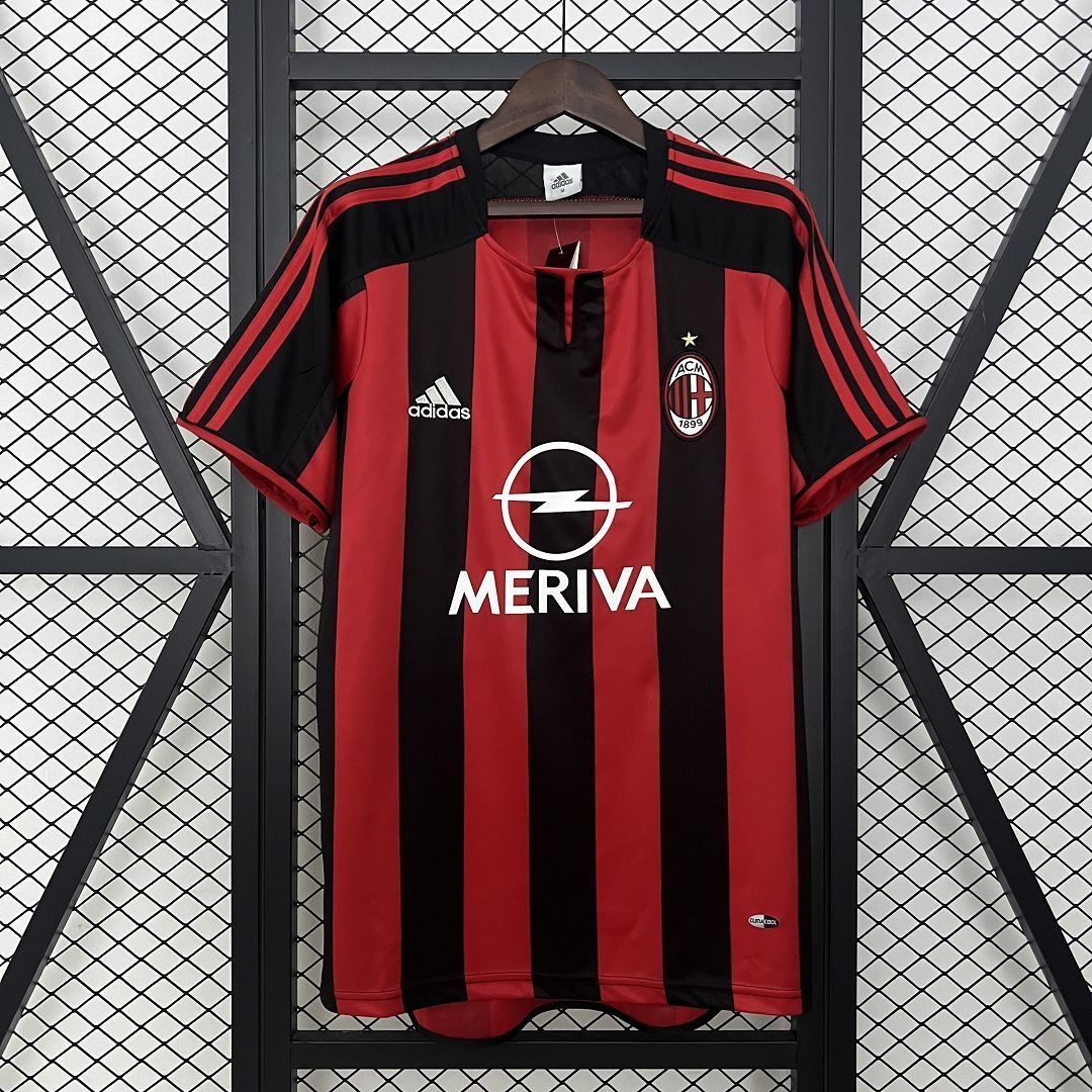 03-04 AC Milan Home Retro Kit Vintage Shirt AAAAJersey Dropship Yupoo