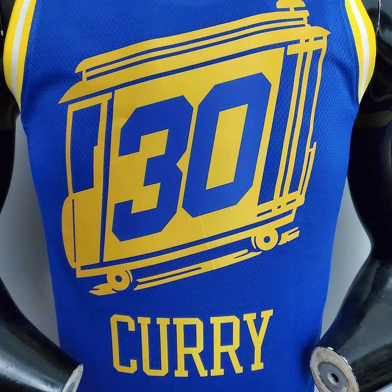 Tram version CURRY#30 Golden State Warriors blue 1