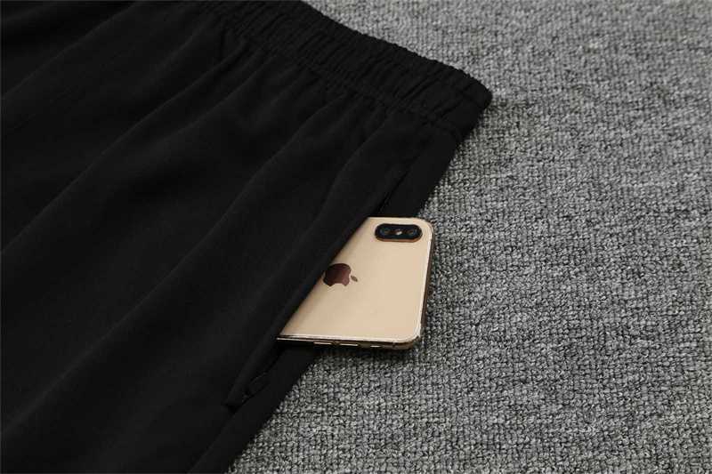 Polo Marseille black with grey-stripe 15
