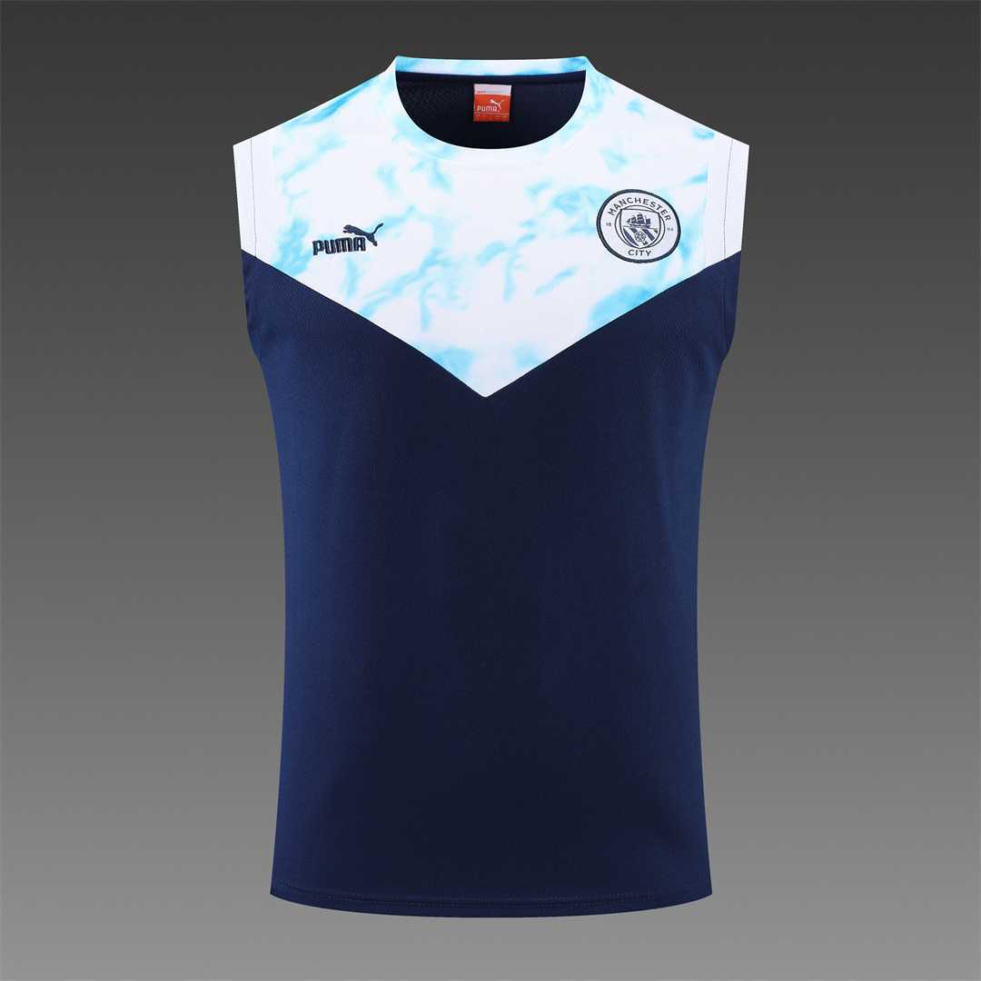 22-23 Manchester City vest training suit kit Royal Blue 17