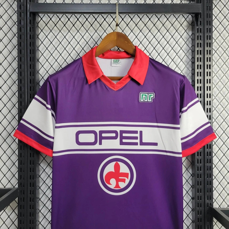 84-85 Florence Home Retro Kit Vintage Shirt Football AAAAJersey Supplier 6