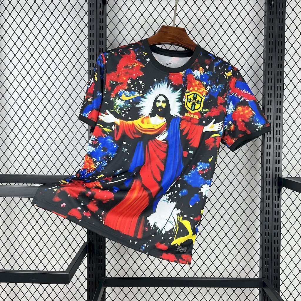 2025 Brazil Cristo Redentor Colorful Special Edition T-Shirt Football Apparels Soccer AAAAJerse