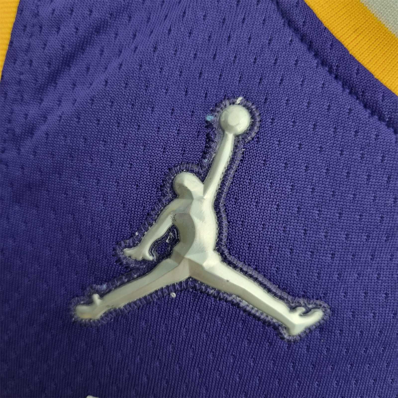 75th Anniversary James #23 Los Angeles Lakers Jordan Purple NBA Jersey 5